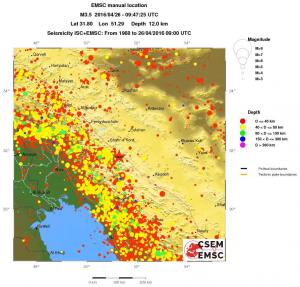 regional historical seismicity