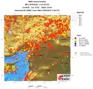 regional historical seismicity