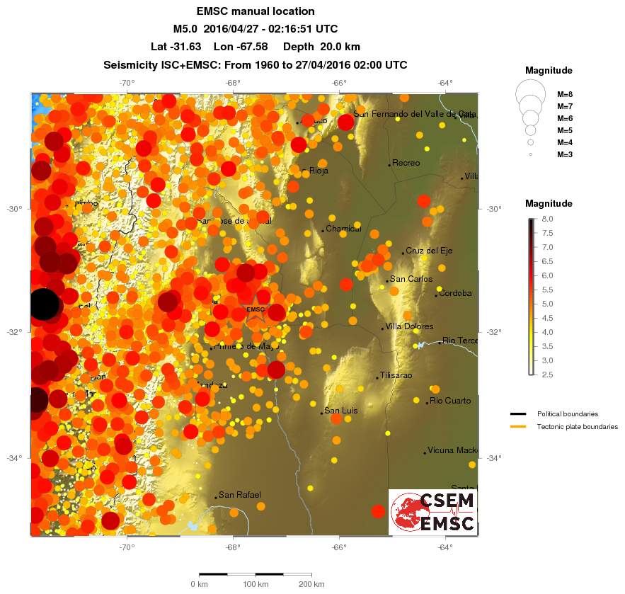 regional magnitude historical seismicity