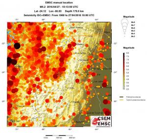 regional magnitude historical seismicity