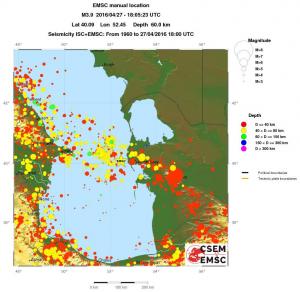 regional historical seismicity