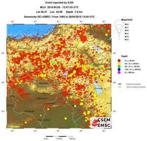 regional historical seismicity