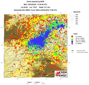 regional historical seismicity