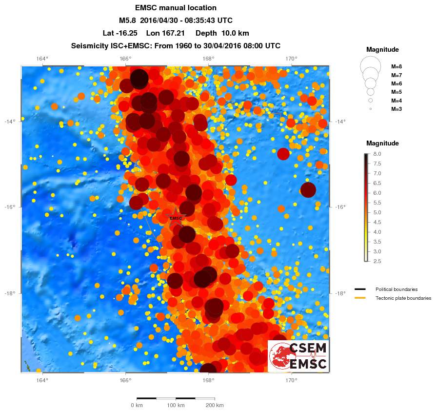 regional magnitude historical seismicity