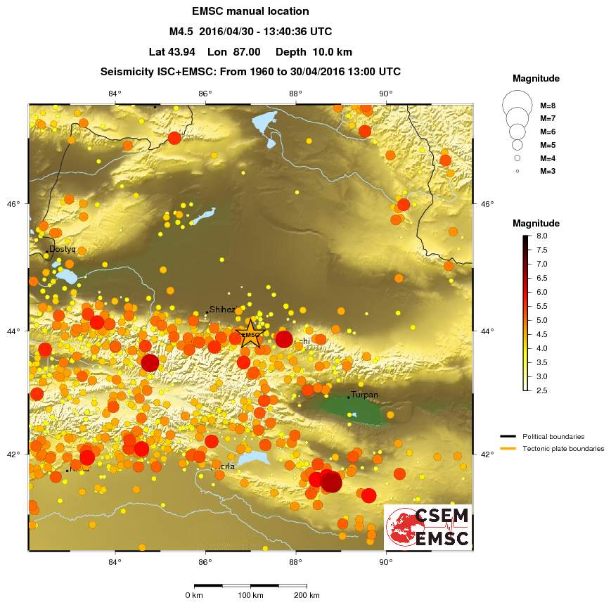regional magnitude historical seismicity