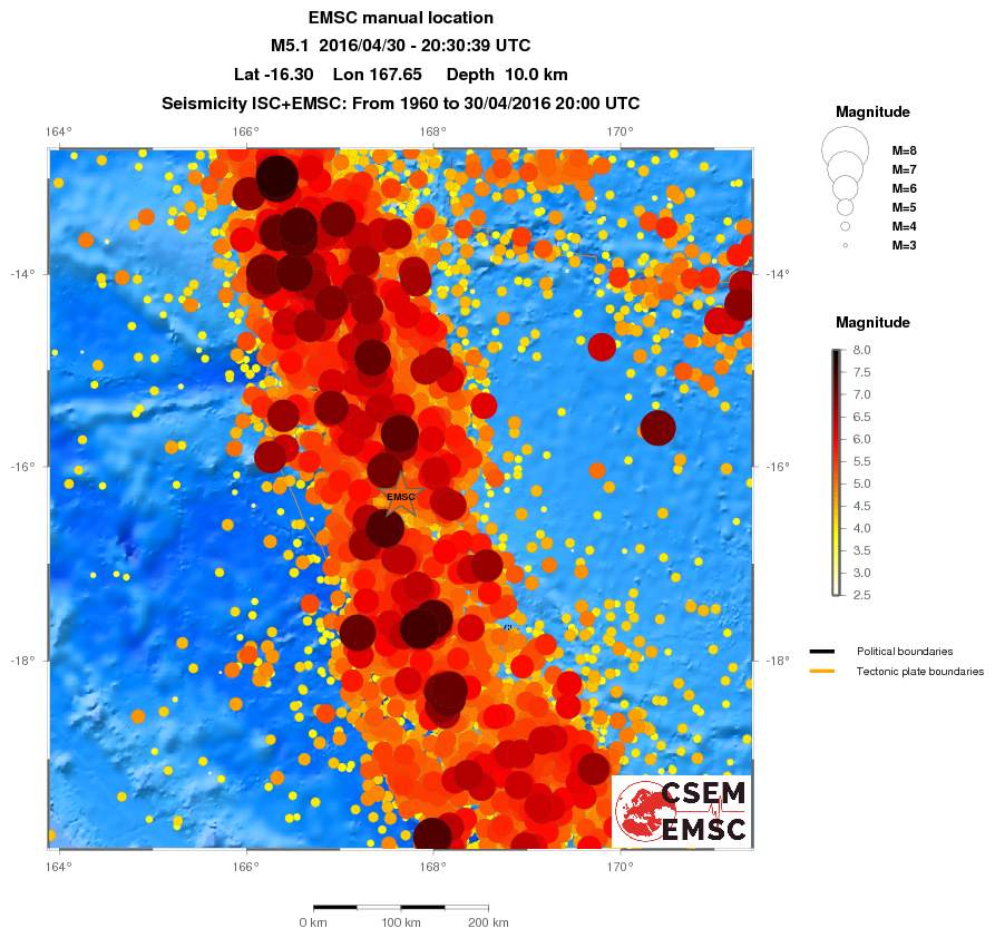 regional magnitude historical seismicity
