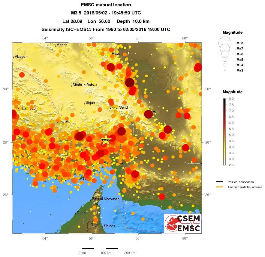 regional magnitude historical seismicity