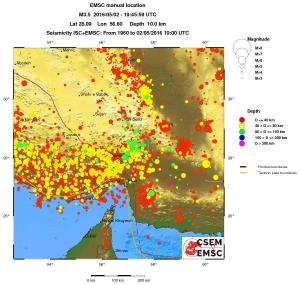 regional historical seismicity