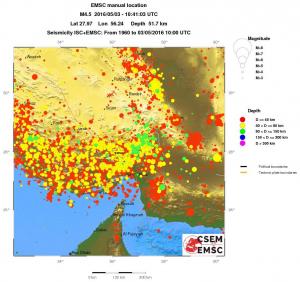 regional historical seismicity