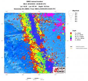 regional historical seismicity