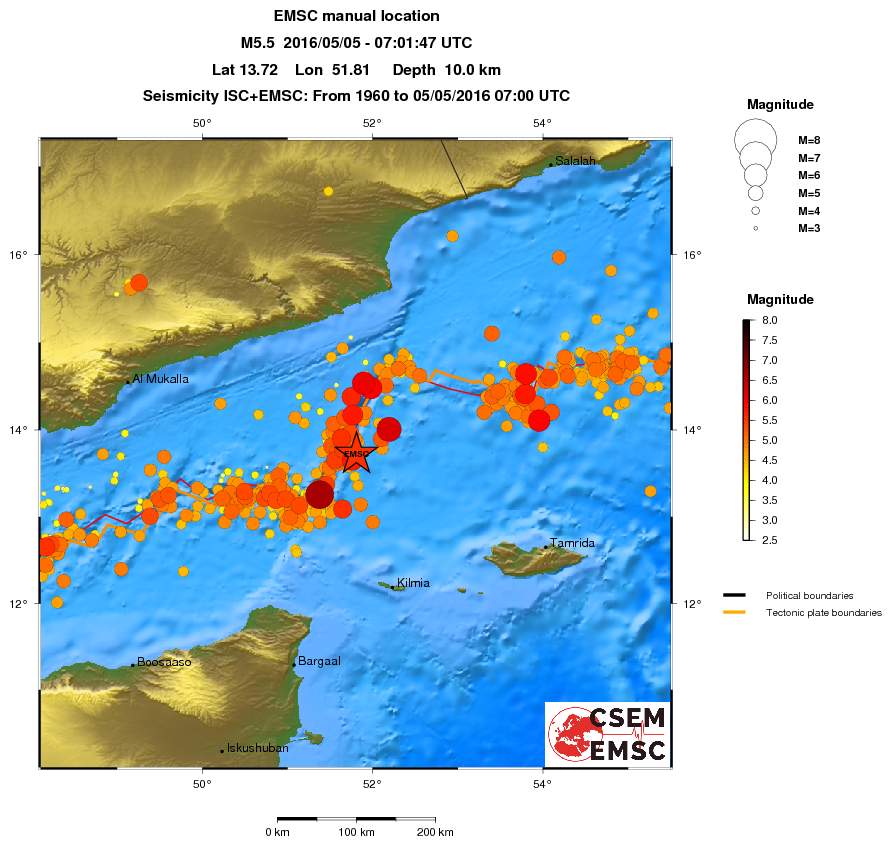 regional magnitude historical seismicity