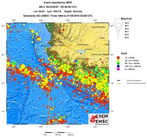 regional historical seismicity