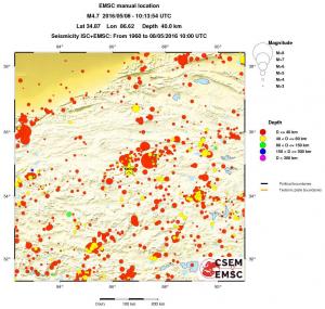 regional historical seismicity