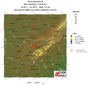 regional historical seismicity