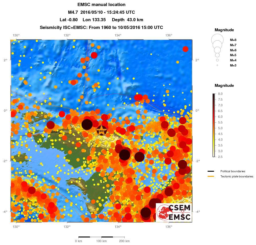 regional magnitude historical seismicity