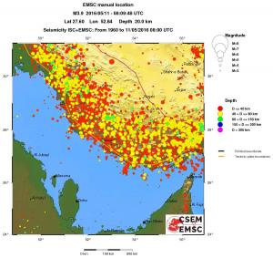 regional historical seismicity