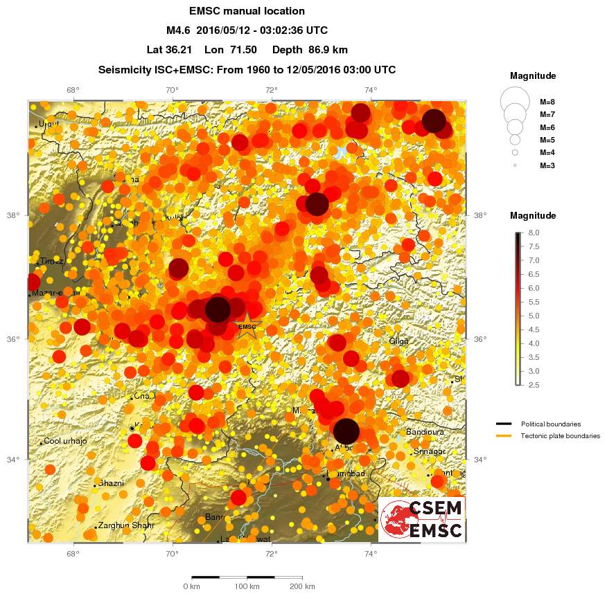 regional magnitude historical seismicity