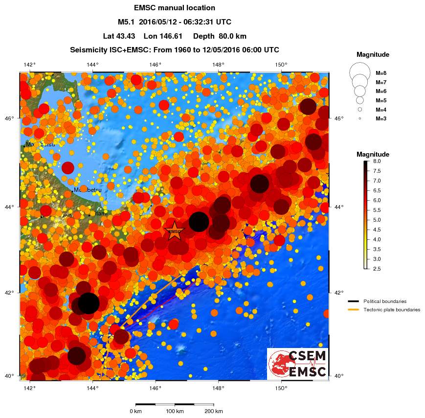 regional magnitude historical seismicity
