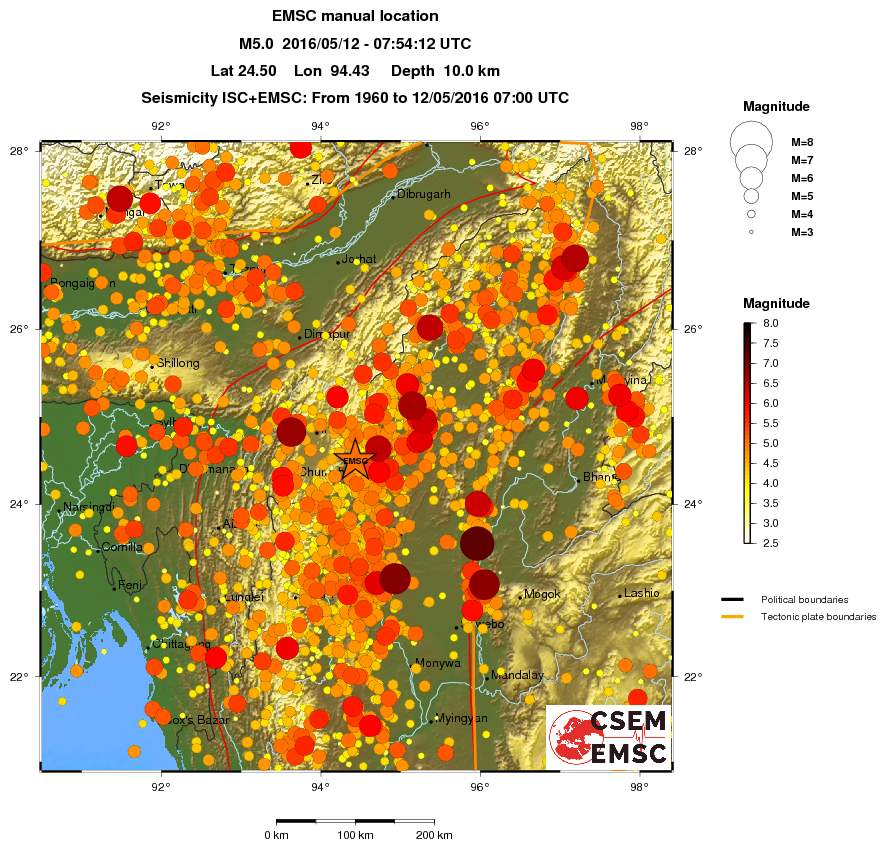 regional magnitude historical seismicity