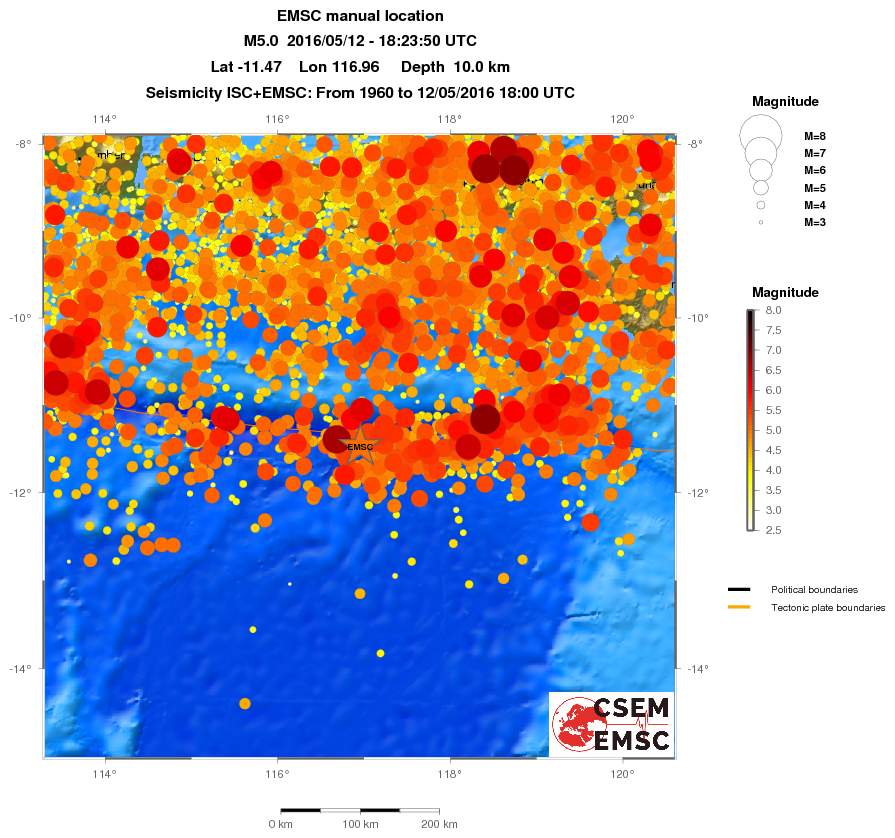 regional magnitude historical seismicity
