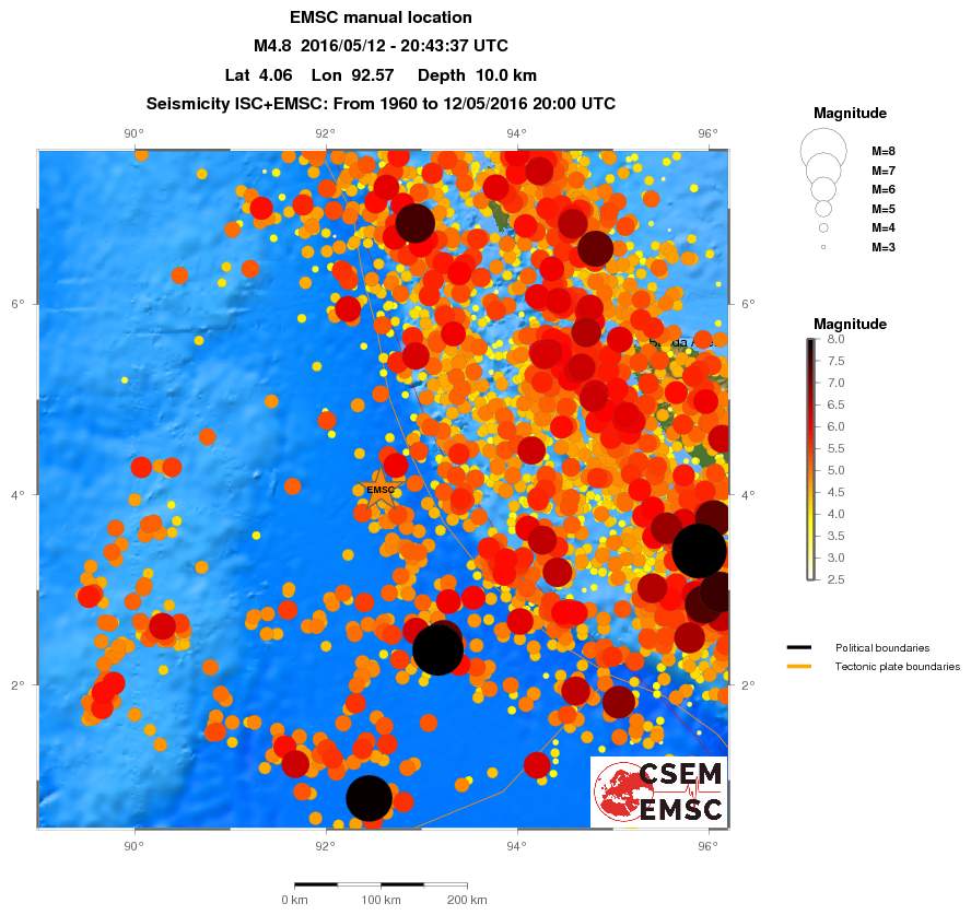 regional magnitude historical seismicity