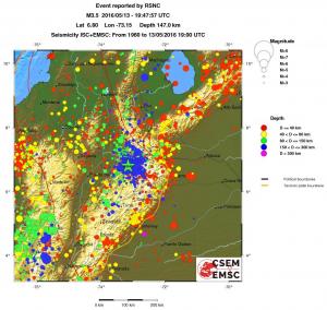 regional historical seismicity