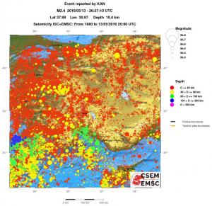 regional historical seismicity