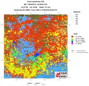 regional historical seismicity