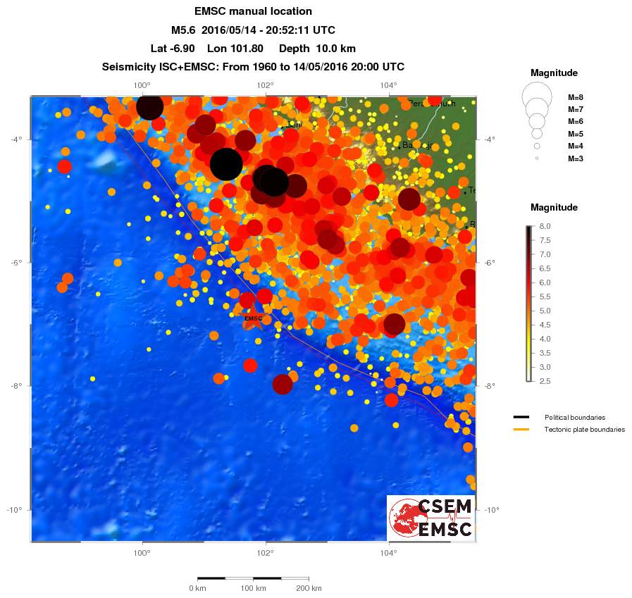 regional magnitude historical seismicity