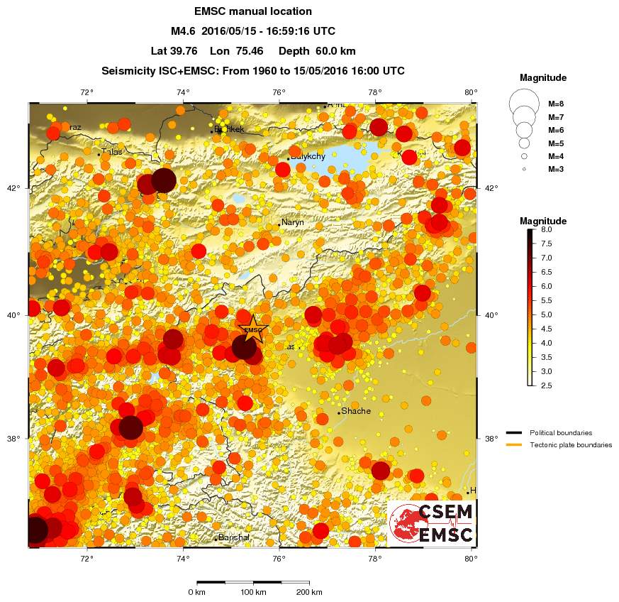 regional magnitude historical seismicity