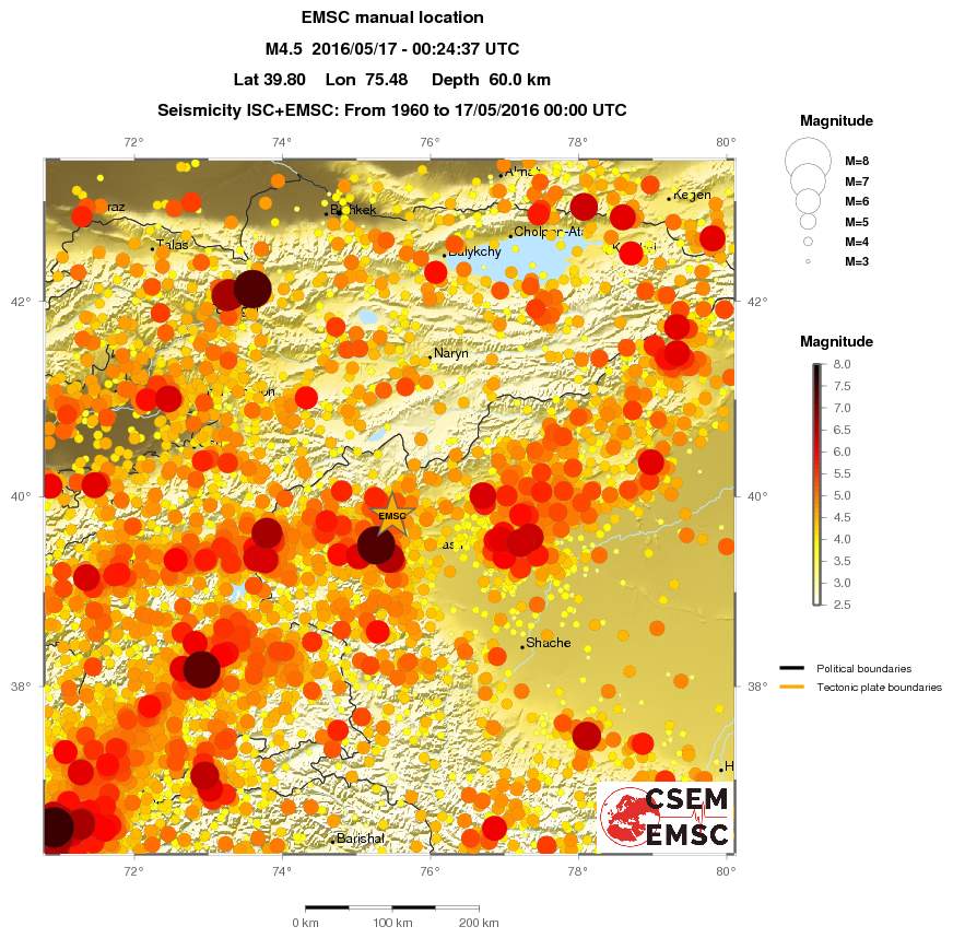 regional magnitude historical seismicity
