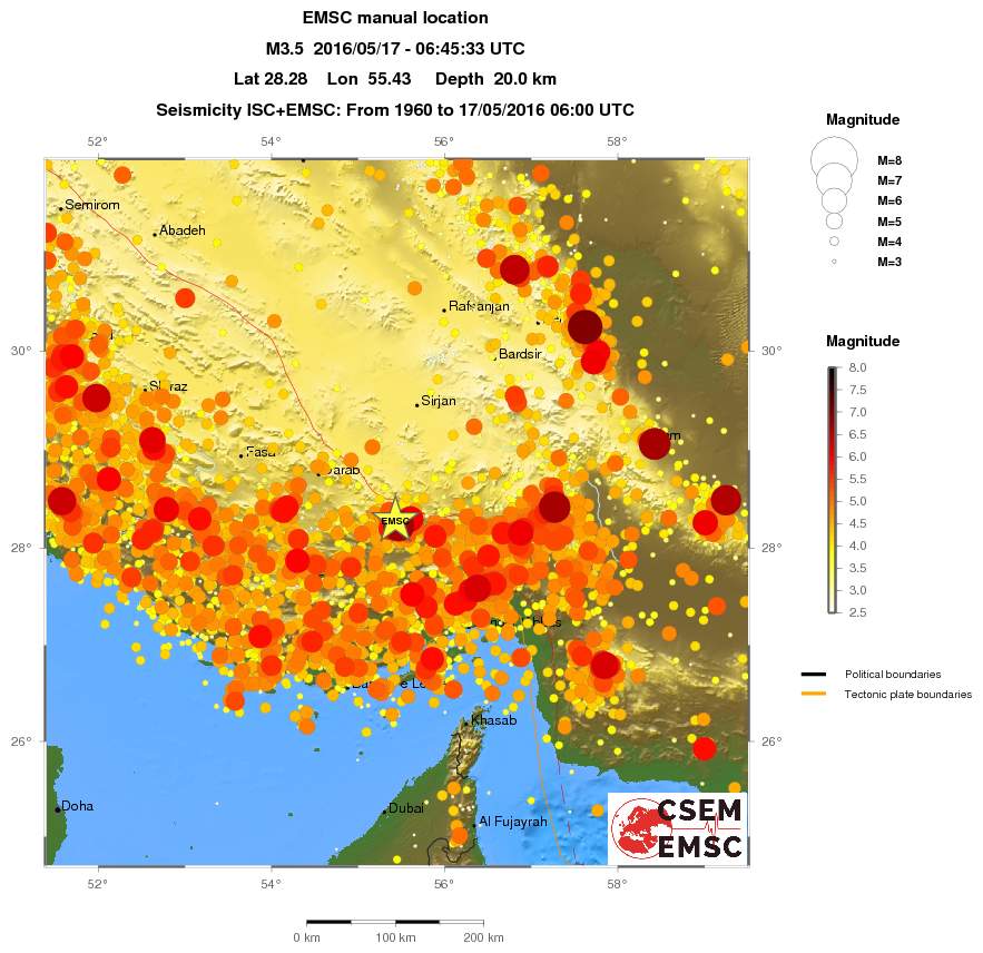 regional magnitude historical seismicity
