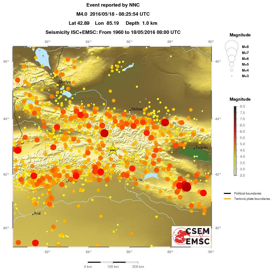 regional magnitude historical seismicity