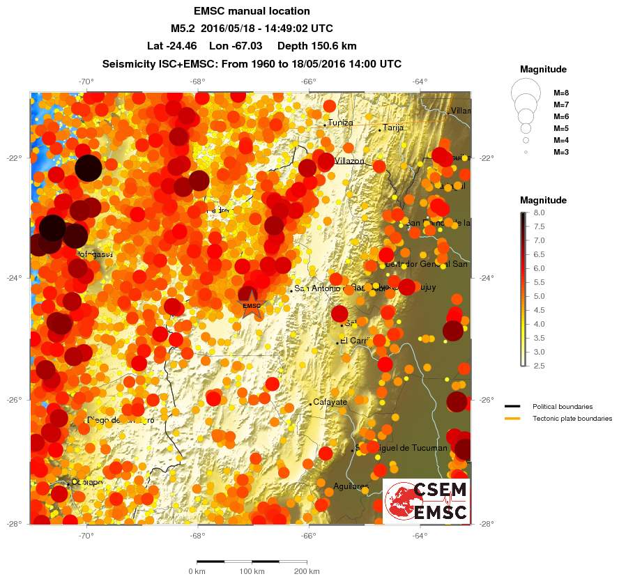 regional magnitude historical seismicity