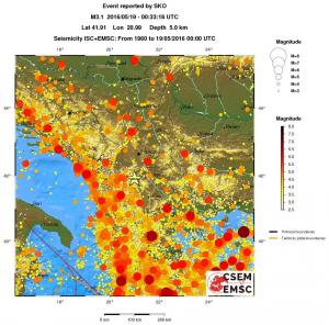 regional magnitude historical seismicity