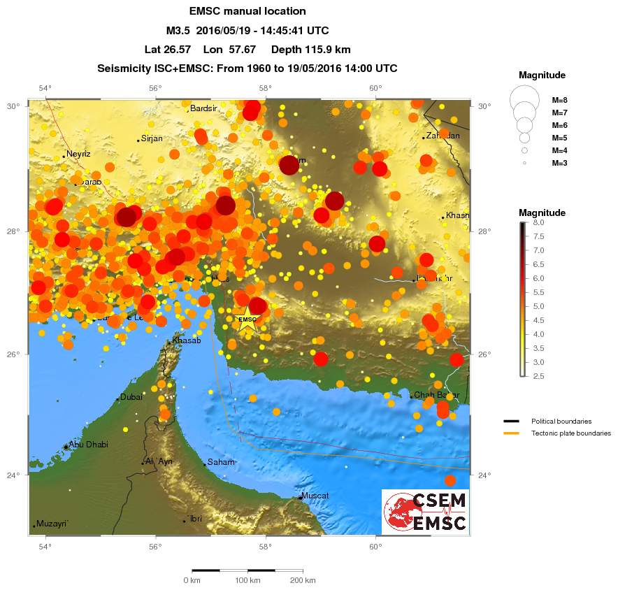 regional magnitude historical seismicity