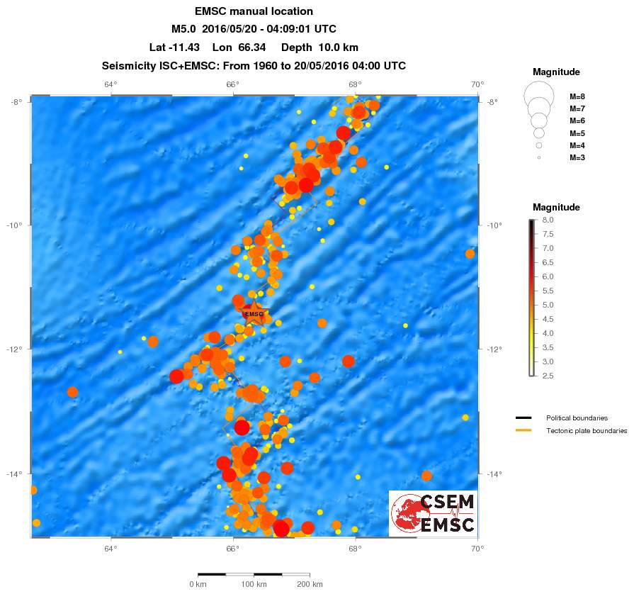 regional magnitude historical seismicity