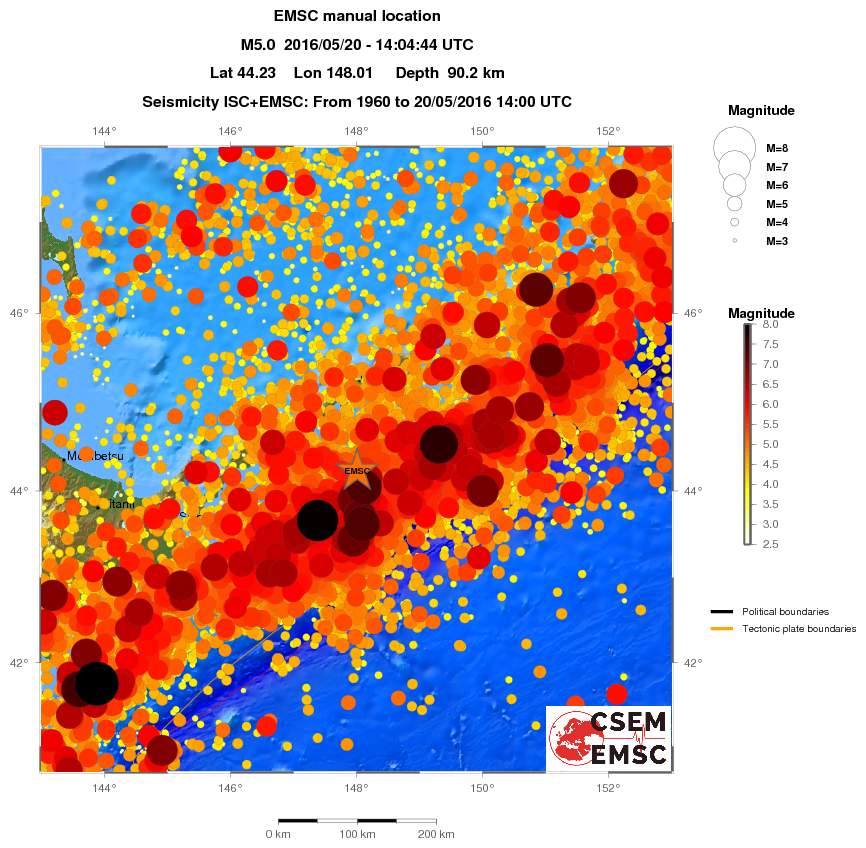 regional magnitude historical seismicity