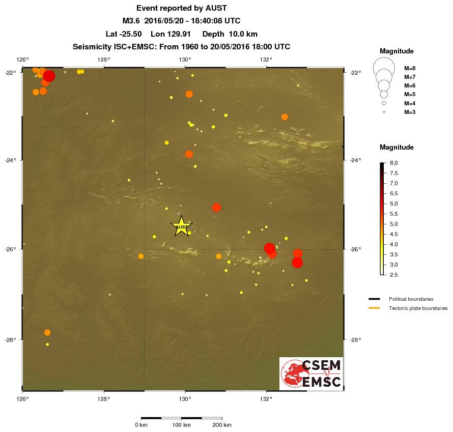 regional magnitude historical seismicity