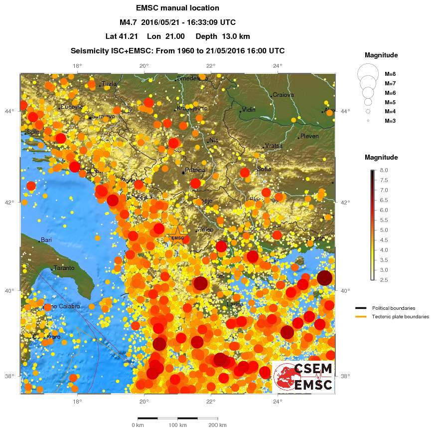 regional magnitude historical seismicity