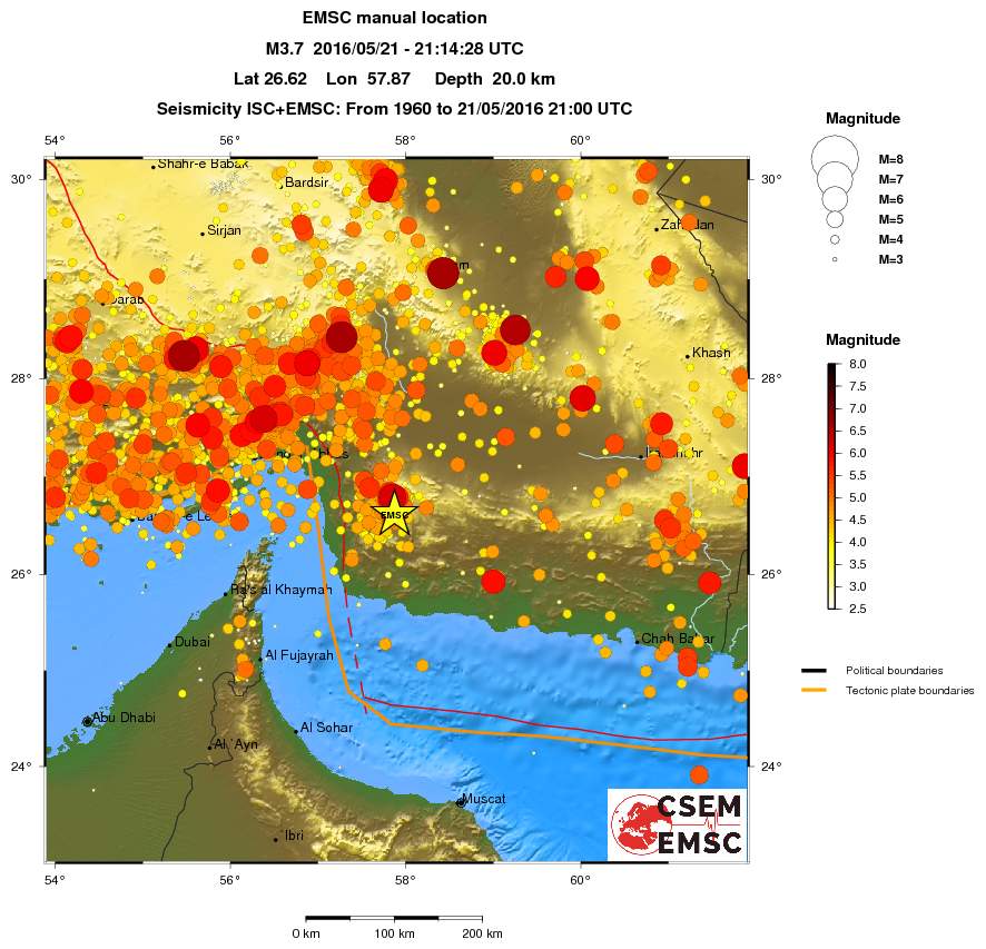 regional magnitude historical seismicity