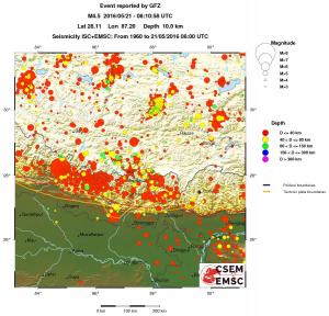 regional historical seismicity