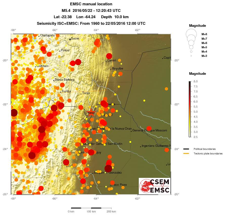 regional magnitude historical seismicity