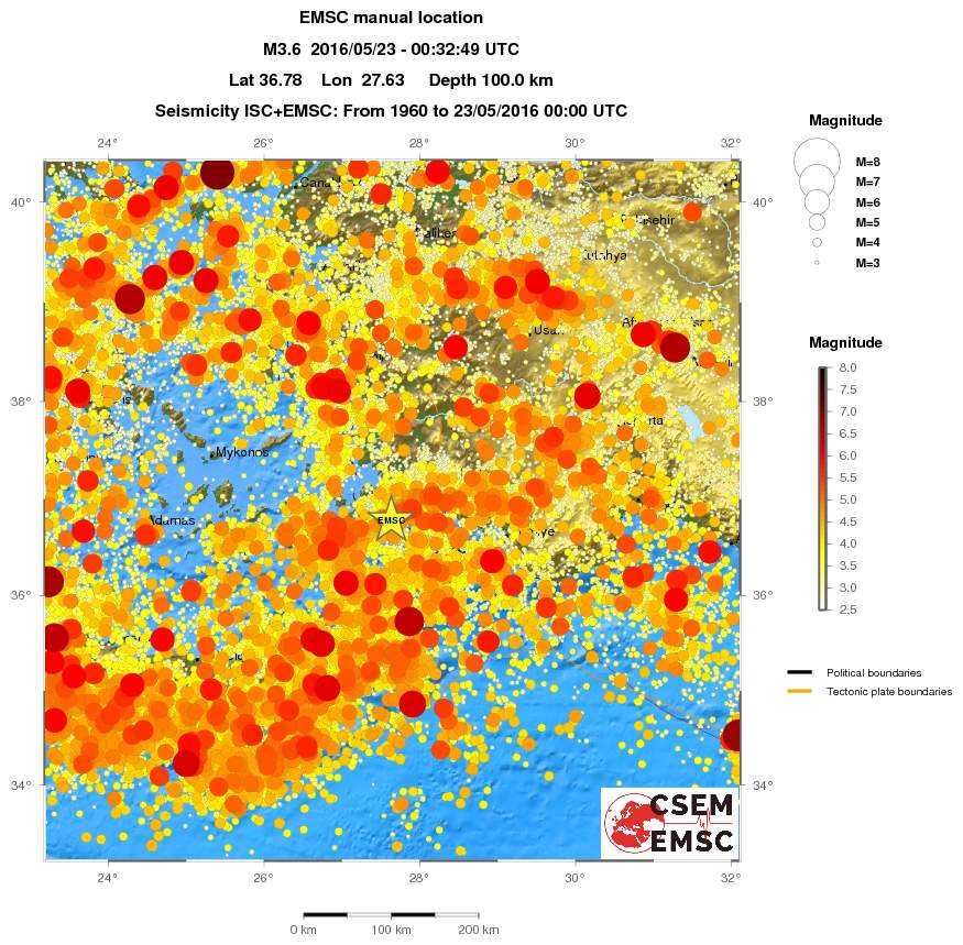 regional magnitude historical seismicity