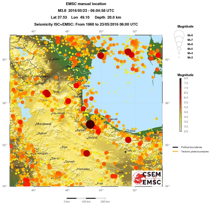 regional magnitude historical seismicity