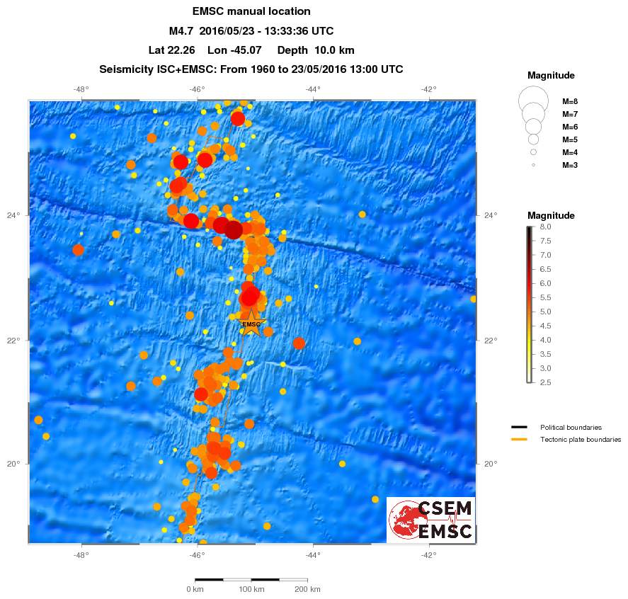 regional magnitude historical seismicity