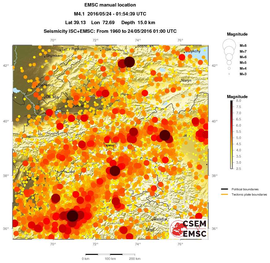 regional magnitude historical seismicity