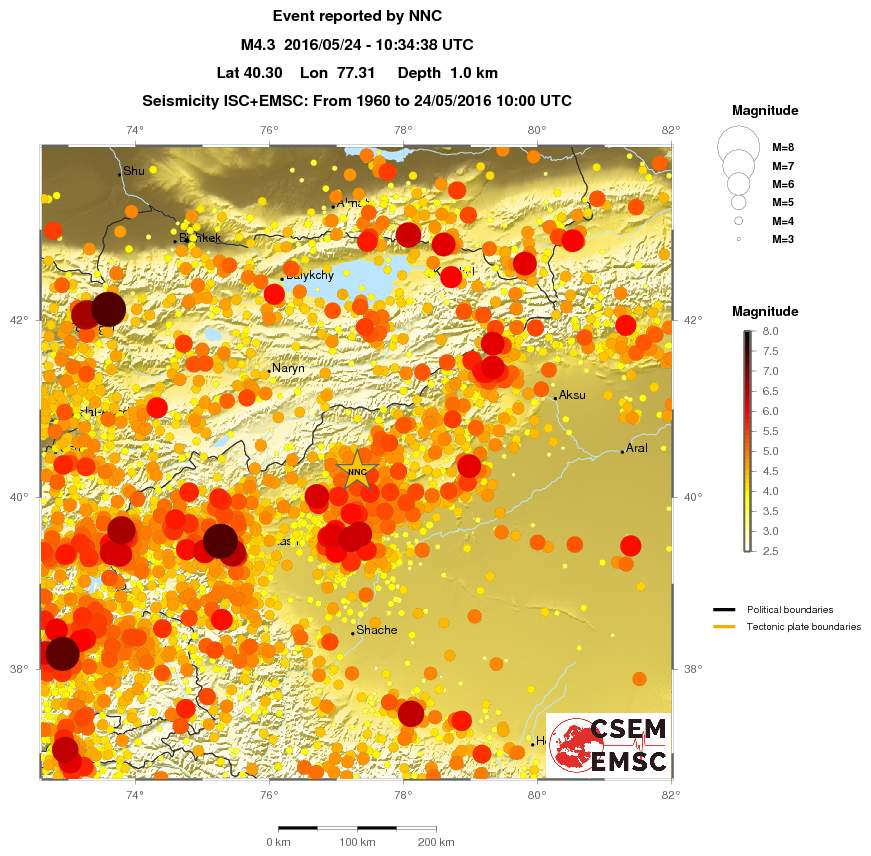 regional magnitude historical seismicity