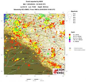 regional historical seismicity