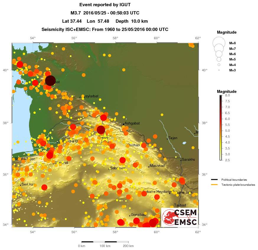 regional magnitude historical seismicity